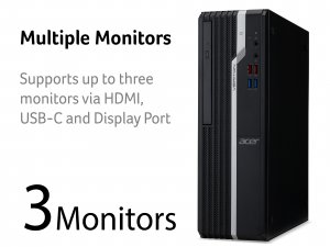 Acer Veriton X X2680G Intel® Core™ i5 i5-11400 8 GB DDR4-SDRAM 256 GB SSD Windows 10 Pro Desktop PC Black