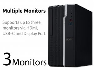 Acer Veriton S2680G Intel® Core™ i5 i5-11400 8 GB DDR4-SDRAM 256 GB SSD Windows 10 Pro Desktop PC Black