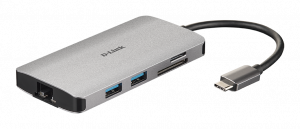 D-Link DUB-M810 notebook dock/port replicator Wired USB 3.2 Gen 1 (3.1 Gen 1) Type-C Silver