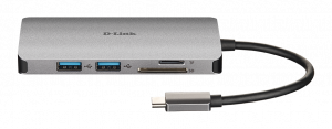 D-Link DUB-M810 notebook dock/port replicator Wired Thunderbolt 3 Silver