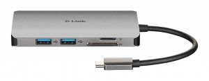 D-Link DUB-M810 notebook dock/port replicator Wired USB 3.2 Gen 1 (3.1 Gen 1) Type-C Silver