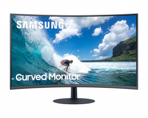 Samsung C27T550FDR 68.6 cm (27″) 1920 x 1080 pixels Full HD Blue, Grey
