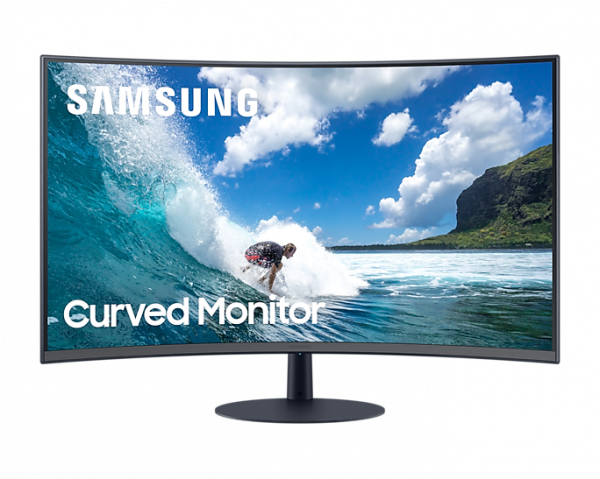 Samsung C27T550FDR 68.6 cm (27") 1920 x 1080 pixels Full HD Blue, Grey
