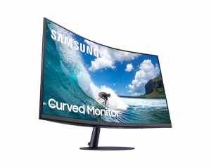 Samsung C27T550FDR 68.6 cm (27") 1920 x 1080 pixels Full HD Blue, Grey