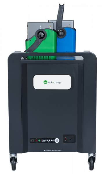 LocknCharge Carrier 30 Portable device management cart Black, Blue, Green, Metallic