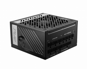 MSI MPG A1000G UK PSU '1000W, 80 Plus Gold certified, Fully Modular, 100% Japanese Capacitor, Flat Cables, ATX Power Supply Unit, UK Powercord, Black, Support Latest GPU'