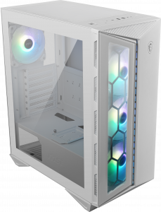 MSI MPG GUNGNIR 110R WHITE Mid Tower Gaming Computer Case 'White, 4x 120mm ARGB Fan, 1 to 6 ARGB Control board, USB Type-C, Tempered Glass, Center, ATX, mATX, mini-ITX'