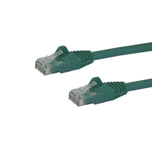 StarTech.com 1m CAT6 Ethernet Cable - Green CAT 6 Gigabit Ethernet Wire -650MHz 100W PoE RJ45 UTP Network/Patch Cord Snagless w/Strain Relief Fluke Tested/Wiring is UL Certified/TIA