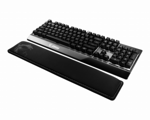 MSI VIGOR WR01 Keyboard Wrist Rest 'Black with Iconic Dragon design, Cool Gel-infused memory foam, Non-slip rubber base, Incline shape, Keyboard add on accessory for VIGOR Series Keyboard, Compatible with most Gaming Keyboards'