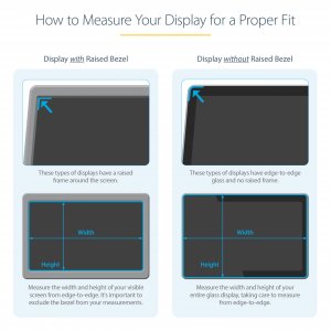 StarTech.com Monitor Privacy Screen for 24 inch PC Display - Computer Screen Security Filter - Blue Light Reducing Screen Protector Film - 16:9 Widescreen - Matte/Glossy - +/-30 Degree