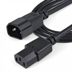 StarTech.com 1m (3ft) Power Extension Cord, C14 to C13, 10A 125V, 18AWG, Computer Power Cord Extension, IEC-320-C14 to IEC-320-C13 AC Power Cable Extension for Power Supply, UL Listed