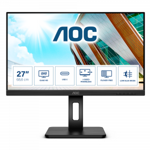 AOC P2 Q27P2CA computer monitor 68.6 cm (27″) 2560 x 1440 pixels 2K Ultra HD LED Black