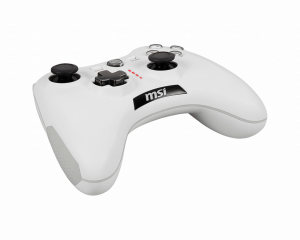 MSI FORCE GC20 V2 WHITE Gaming Controller 'PC and Android ready, Wired, adjustable D-Pad cover, Dual vibration motors, Ergonomic design, detachable cables'