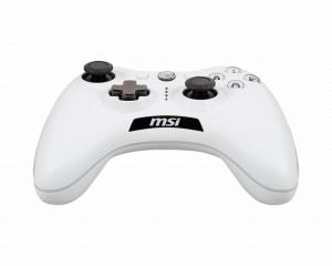 MSI FORCE GC20 V2 WHITE Gaming Controller 'PC and Android ready, Wired, adjustable D-Pad cover, Dual vibration motors, Ergonomic design, detachable cables'