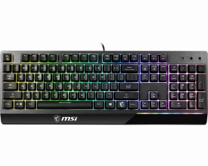 MSI VIGOR GK30 RGB MEMchanical Gaming Keyboard ' UK Layout, MECH. Membrane switches, 6-Zone RGB Lighting, RGB Mystic Light, water repellent keyboard design'