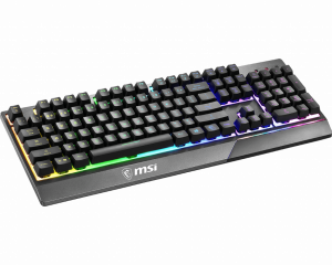 MSI VIGOR GK30 RGB MEMchanical Gaming Keyboard ' UK Layout, MECH. Membrane switches, 6-Zone RGB Lighting, RGB Mystic Light, water repellent keyboard design'