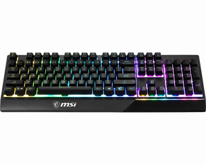 MSI VIGOR GK30 RGB MEMchanical Gaming Keyboard ' UK Layout, MECH. Membrane switches, 6-Zone RGB Lighting, RGB Mystic Light, water repellent keyboard design'
