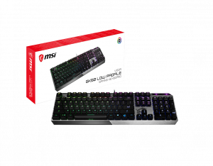 MSI VIGOR GK50 LOW PROFILE Mechanical Gaming Keyboard 'UK-Layout, KAILH Low-Profile Switches, Multi-Layer RGB LED Backlit, Tactile, Floating Key Design'