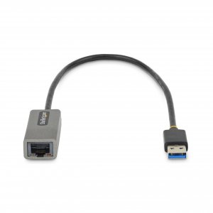 StarTech.com USB 3.0 to Gigabit Ethernet Network Adapter - 10/100/1000 Mbps, USB to RJ45, USB 3.0 to LAN Adapter, USB 3.0 Ethernet Adapter (GbE), 11in Attached Cable, Driverless Install