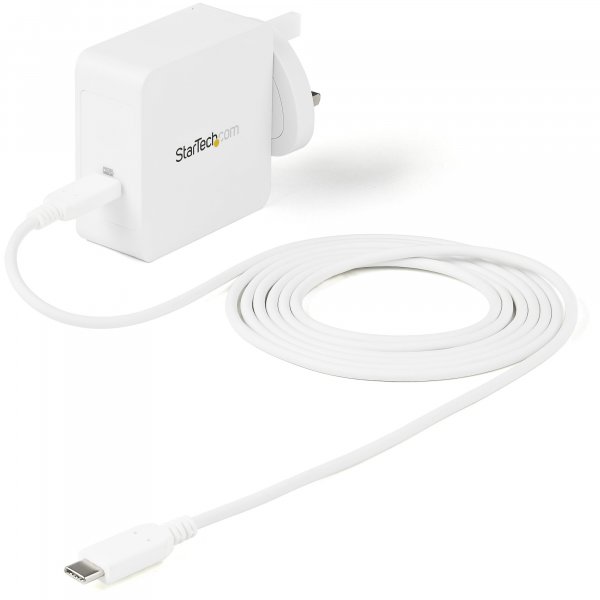 StarTech.com USB C Wall Charger - USB C Laptop Charger 60W PD - 6ft/2m Cable - Universal Compact Type C Power Adapter - Dell XPS/Lenovo X1 Carbon/HP EliteBook/MacBook - USB IF/CE Certified