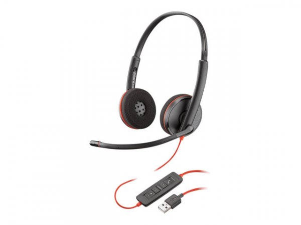 Poly Blackwire 3220, USB-A (Double sided) Wired Headset