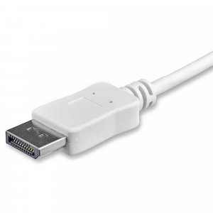 StarTech.com 3ft/1m USB C to DisplayPort 1.2 Cable 4K 60Hz - USB-C to DisplayPort Adapter Cable HBR2 - USB Type-C DP Alt Mode to DP Monitor Video Cable - Works w/ Thunderbolt 3 - White