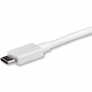 StarTech.com 3ft/1m USB C to DisplayPort 1.2 Cable 4K 60Hz - USB-C to DisplayPort Adapter Cable HBR2 - USB Type-C DP Alt Mode to DP Monitor Video Cable - Works w/ Thunderbolt 3 - White