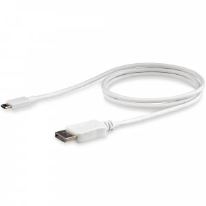 StarTech.com 3ft/1m USB C to DisplayPort 1.2 Cable 4K 60Hz - USB-C to DisplayPort Adapter Cable HBR2 - USB Type-C DP Alt Mode to DP Monitor Video Cable - Works w/ Thunderbolt 3 - White