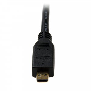 StarTech.com 2m Micro HDMI to HDMI Cable with Ethernet - 4K 30Hz Video - Durable High Speed Micro HDMI Type-D to HDMI 1.4 Adapter Cable/Converter Cord - UHD HDMI Monitors/TVs/Displays - M/M