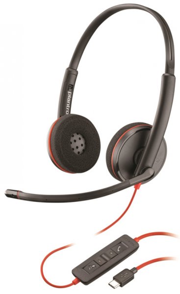 POLY Blackwire C3220 Headset Wired Head-band Office/Call center USB Type-C Black