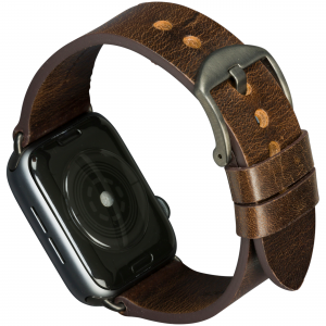 dbramante1928 Bornholm - Watch Strap 44mm - Dark Brown/Space Grey