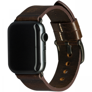 dbramante1928 Bornholm - Watch Strap 44mm - Dark Brown/Space Grey