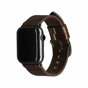 dbramante1928 Bornholm - Watch Strap 44mm - Dark Brown/Space Grey