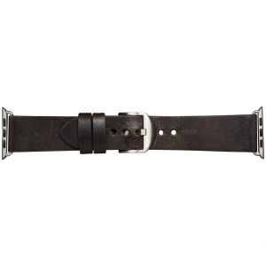 dbramante1928 Bornholm - Watch Strap 44mm - Dark Brown/Silver