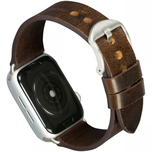dbramante1928 Bornholm - Watch Strap 44mm - Dark Brown/Silver