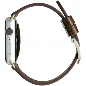 dbramante1928 Bornholm - Watch Strap 44mm - Dark Brown/Silver