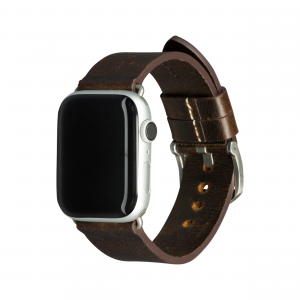 dbramante1928 Bornholm - Watch Strap 44mm - Dark Brown/Silver