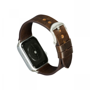 dbramante1928 Bornholm - Watch Strap 44mm - Dark Brown/Silver
