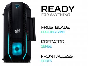 Acer Predator Orion 3000 PO3-630 Gaming PC - (Intel Core i5-11400F, 16GB, 1TB HDD and 256GB SSD, NVIDIA RTX 3060Ti, USB Keyboard and Mouse, Windows 10, Black)