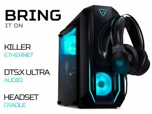 Acer Predator Orion 3000 PO3-630 Gaming PC - (Intel Core i5-11400F, 16GB, 1TB HDD and 256GB SSD, NVIDIA RTX 3060Ti, USB Keyboard and Mouse, Windows 10, Black)