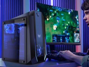 Acer Predator Orion 3000 PO3-630 Gaming PC - (Intel Core i5-11400F, 16GB, 1TB HDD and 256GB SSD, NVIDIA RTX 3060Ti, USB Keyboard and Mouse, Windows 10, Black)