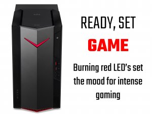 Acer NITRO 50 N50-620 Gaming PC - (Intel Core i5-11400F, 8GB, 1TB SSD, NVIDIA GTX 1650, Wireless Keyboard and Mouse, Windows 10, Black)