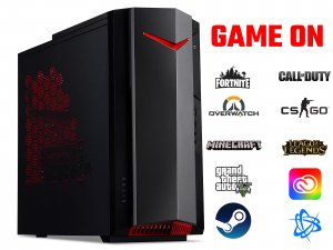 Acer NITRO 50 N50-620 Gaming PC - (Intel Core i5-11400F, 8GB, 1TB SSD, NVIDIA GTX 1650, Wireless Keyboard and Mouse, Windows 10, Black)