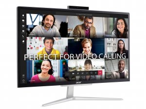 Acer Aspire C22-820 All-in-One PC - (Intel Pentium J5040, 8GB, 256GB SSD, 21.5 inch Full HD Display, USB Keyboard and Mouse, Windows 10, Silver)