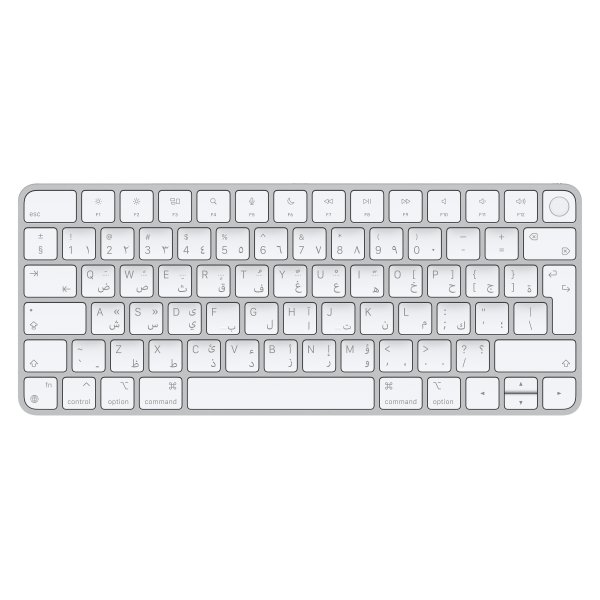 Apple Magic keyboard USB + Bluetooth Arabic Aluminium, White