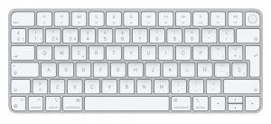 Apple Magic keyboard USB + Bluetooth Spanish Aluminium, White