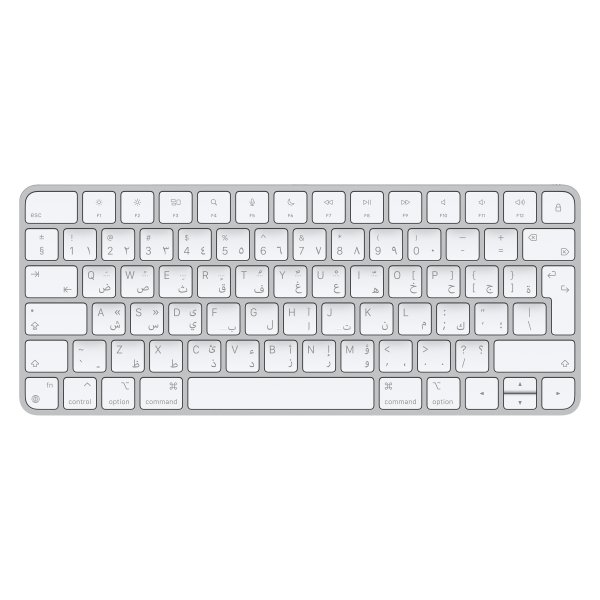 Apple Magic keyboard USB + Bluetooth Arabic Aluminium, White