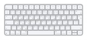 Apple Magic keyboard USB + Bluetooth Arabic Aluminium, White