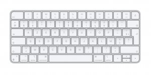Apple Magic keyboard USB + Bluetooth AZERTY French Aluminium, White