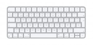 Apple Magic keyboard USB + Bluetooth Spanish Aluminium, White